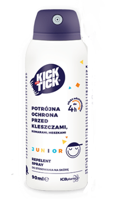  Kick the Tick Max Repelent Plus Junior na kleszcze, komary i meszki 90 ml