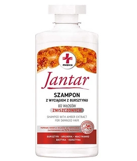 Jantar Medica Szampon z wyciągiem z bursztynu do włosów zniszczonych, 330ml