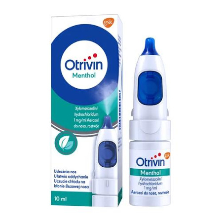 OTRIVIN MENTHOL aerozol do nosa 10ml Nowy aplikator