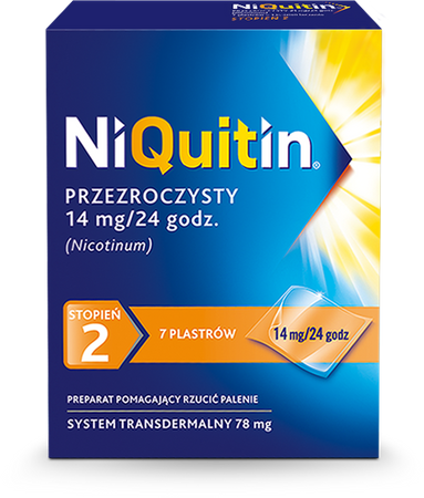 NIQUITIN STOPIEŃ 2  system transdermalny x 7 sztuk 