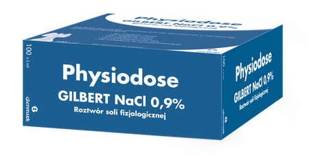 Phisiodose GILBERT - 0,9% sól fizjologiczna (Natrium Chloratum, NaCl) ampułki po 5ml, 100 sztuk