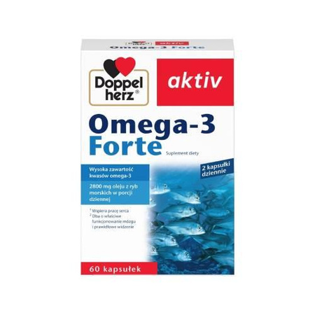 Doppelherz aktiv Omega-3 Forte w kapsułkach, 30 sztuk