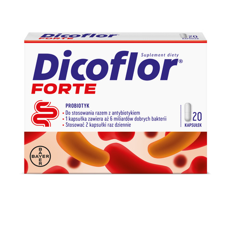 Dicoflor® Forte - Probiotyk w kapsułkach, 20 sztuk