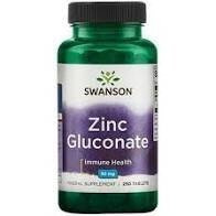 SWANSON ZINC (GLUCONATE) x 250 tabletek