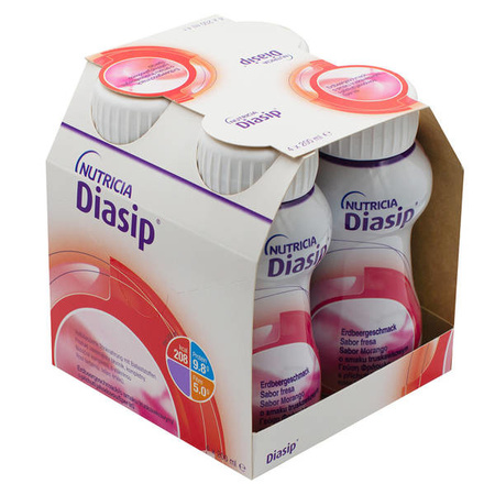 Diasip o smaku truskawkowym 4x200 ml