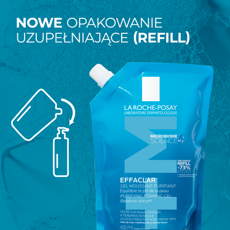 LA ROCHE-POSAY Effaclar Żel oczyszczający Refill - opakowanie uzupełniające, 400ml