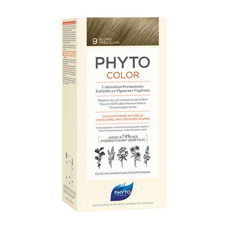 PHYTO COLOR 9 Farba do włosów, Bardzo Jasny Blond 