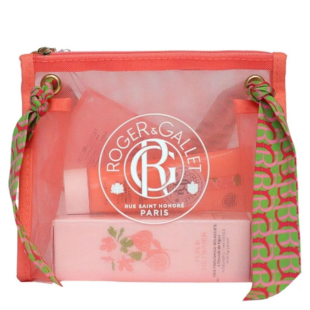 Roger&Gallet Fleur de Figuier Zestaw z kosmetyczką: woda zapachowa 30ml + mleczko do ciała 50ml