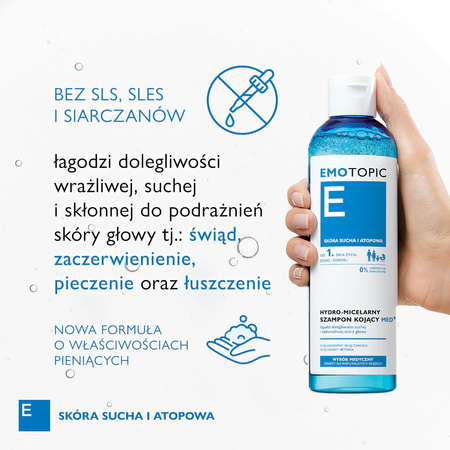 Emotopic Med+ Hydro-micelarny szampon kojący, 250ml