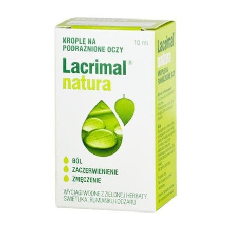 Lacrimal natura, krople do oczu roztwór 10ml