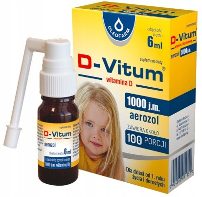 D-Vitum witamina D 1000 j.m. aerozol, 6ml