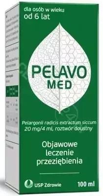 Pelavo Med - Objawowe leczenie przeziębienia, roztwór doustny 0,02 g/4ml 100ml