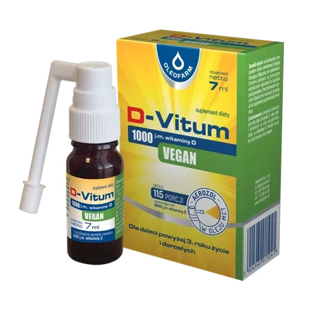 D-Vitum witamina D 1000 j.m. VEGAN aerozol, 7ml