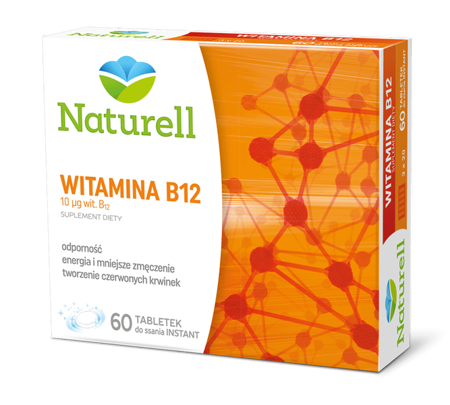 NATURELL Witamina B12 tabletki do rozgryzania i żucia, 60 sztuk