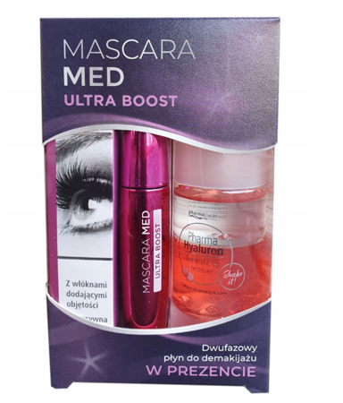 MASCARA MED ULTRA BOOST 10ml + Dwufazowy płyn do demakijażu 50ml