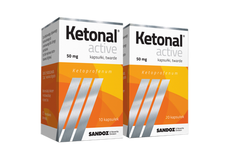 KETONAL ACTIVE 50 mg x 20 kapsułek twardych