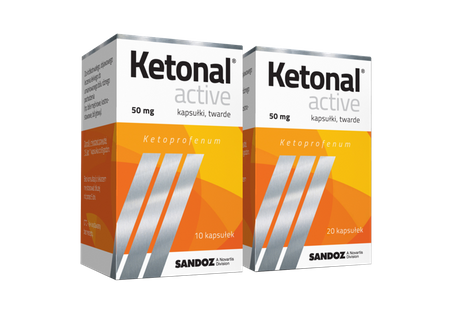 Ketonal Active 50mg kapsułki twarde, 20 sztuk