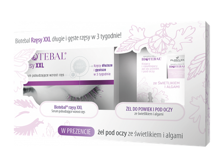BIOTEBAL RZĘSY XXL Serum 3 ml + FLOS-LEK Żel ze świetlikiem i algami 15 ml