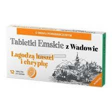 TABLETKI EMSKIE z Wadowic o smaku pomarańczowym x 12 tabletek do ssania