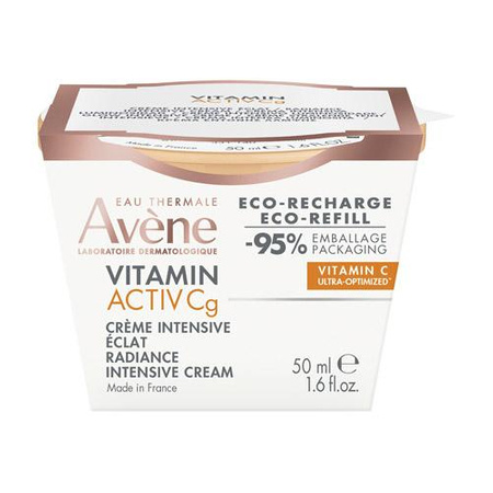  AVENE Vitamin Activ Cg Krem intensywnie rozświetlający, Refill - opakowanie uzupełniające, 50ml