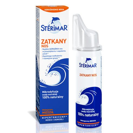 Sterimar Zatkany Nos, Spray Hipertoniczny - wzbogacony miedzią, 50ml