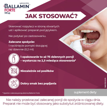 Ballamin Forte spray do ust 15 ml