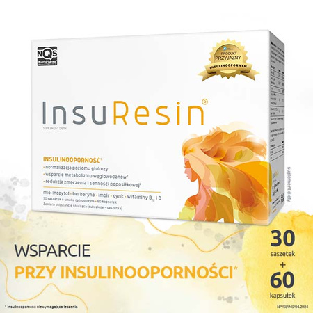 InsuResin 30 saszetek o smaku cytrusowym + 60 kapsułek DATA WAŻNOŚCI 12.2024r.