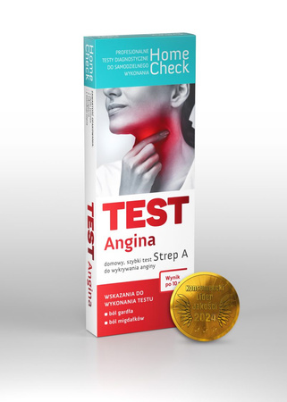 Test ANGINA – Domowy, szybki test STREP A - Home Check, 1 sztuka