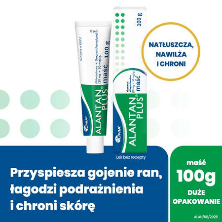 ALANTAN PLUS® maść (20 mg+50 mg)/g Multifunkcyjny lek na problemy skórne, 100g