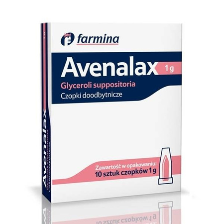 Avenalax glicerolowe czopki doodbytnicze 1 g, 10 sztuk