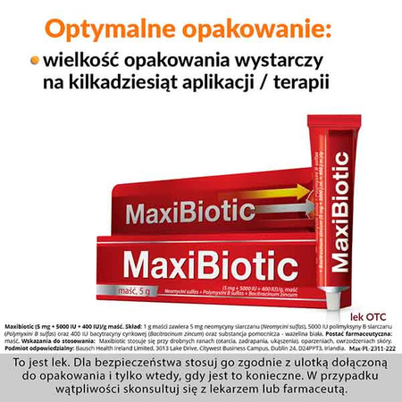 MAXIBIOTIC, maść 5 g