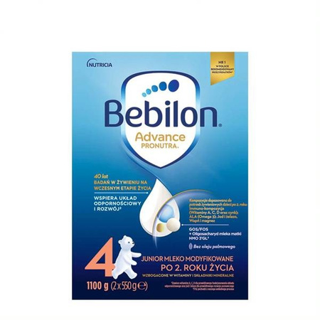 Bebilon 4 Advance Pronutra Junior, formuła na bazie mleka po 2. roku życia, 1100 g 