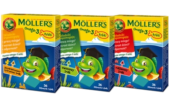 MOLLER'S OMEGA-3 RYBKI smak owocowy x 36 żelek