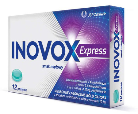 INOVOX EXPRESS miętowy x 12 pastylek