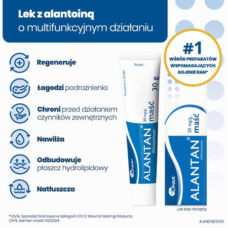 ALANTAN® maść 20 mg/g Multifunkcyjny lek na problemy skórne, 30g