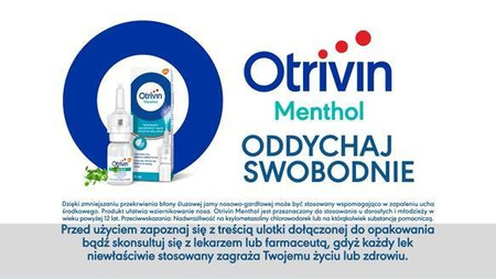 OTRIVIN MENTHOL aerozol do nosa 10ml Nowy aplikator