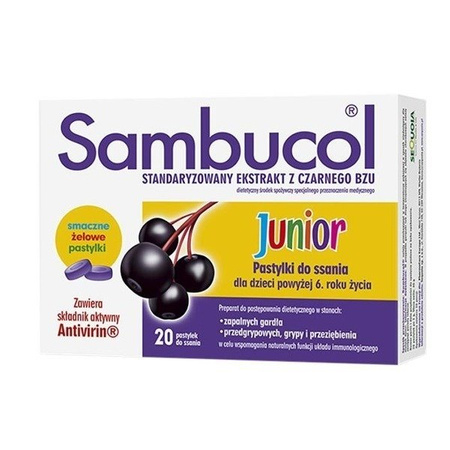 SAMBUCOL JUNIOR x 20 pastylek do ssania