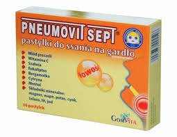 PNEUMOVIT SEPT pastylki do ssania na gardło x 16 pastylek