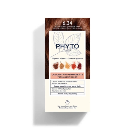 Phyto Color 6,34 Farba do włosów Ciemny miedziany blond, 50ml 