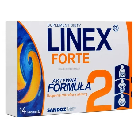 LINEX FORTE x 14 kapsułek DATA WAŻNOŚCI 12.2025r.   