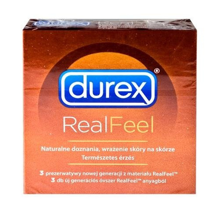 DUREX REAL FEEL prezerwatywy x 3 sztuki