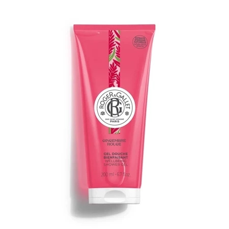 Roger&Gallet Gingembre Rouge Żel pod prysznic Wellbeing, kandyzowany imbir wzbogacony nutą pikantnych różowych jagód, 200 ml