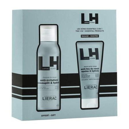 LIERAC HOMME Zestaw: Balsam po goleniu 75ml + pianka  do golenia 150ml