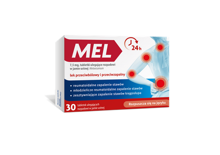 MEL 7,5 mg x 30 tabletek ulegających rozpadowi w jamie ustnej