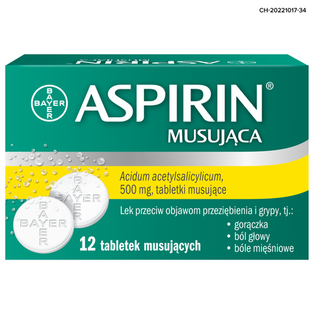 Aspirin Musująca - tabletki musujące, 12 sztuk