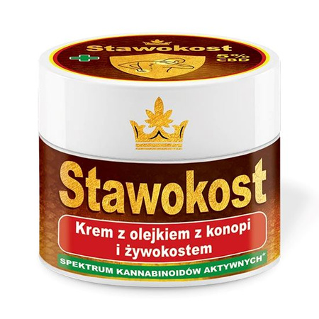 Stawokost Krem z olejkiem z konopi - 5%CBD i żywokostem, 150ml