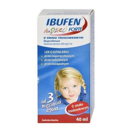 IBUFEN dla dzieci FORTE o smaku truskawkowym 40 ml 