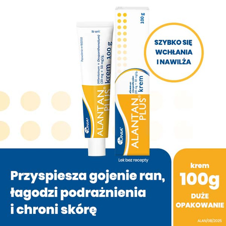 ALANTAN PLUS® krem (20 mg+50 mg)/g Multifunkcyjny lek na problemy skórne, 100g