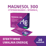 Magnesol 300 Saszetki - granulat do sporządzania roztworu doustnego, 20 sztuk