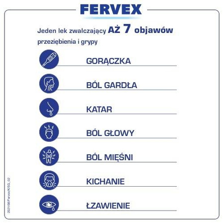 FERVEX (500 mg + 200 mg + 25 mg ) granulat o smaku cytrynowym x 12 saszetek